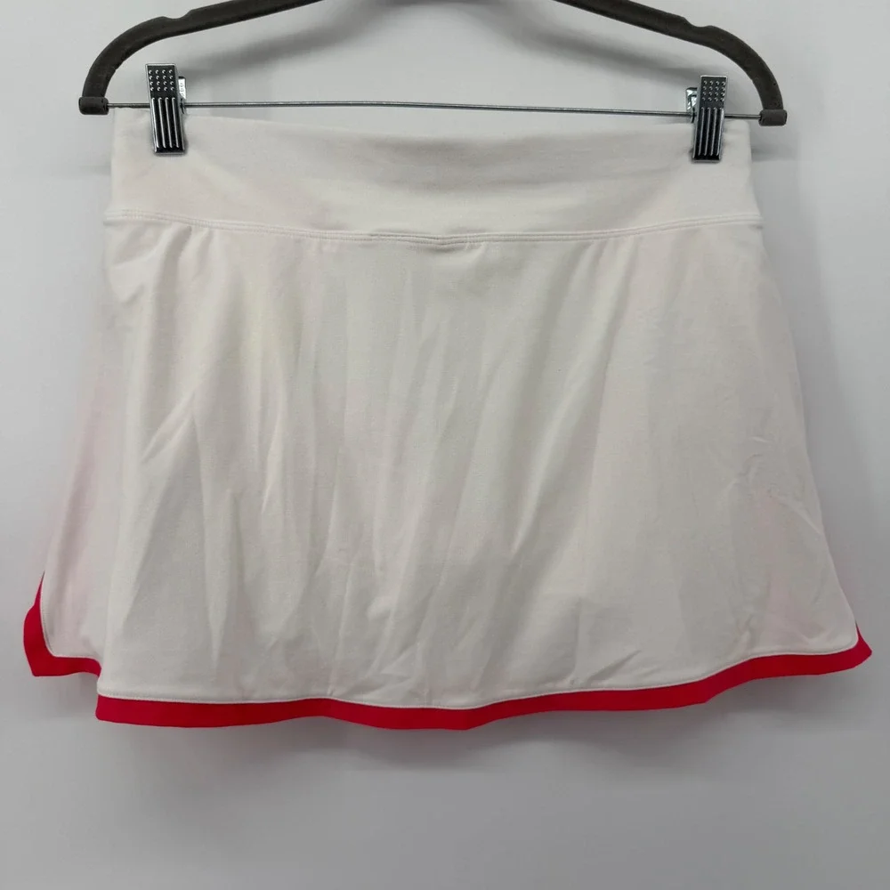 Nike Skort Women's size Small White Pink trim Dri-FIT Tennis Golf Athletic Skirt